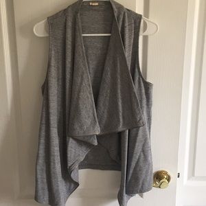 J.Crew Drape Front Grey Vest